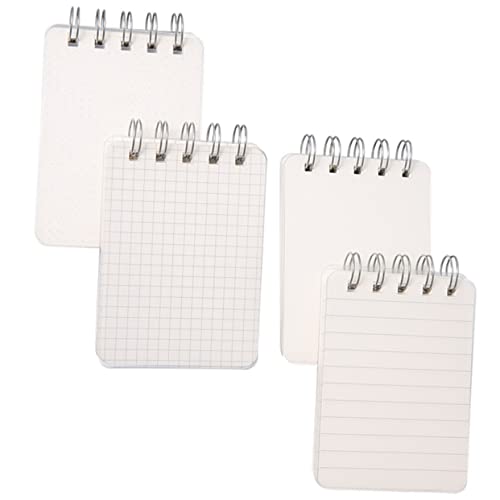 DIYEAH 4 Stück Coil-karteikarte Blinken Mehrfarbige Karteikarten Notebook-college Regiert Leere Karten Notizbilder Phonetik-flash-karten Schwarze Karteikartenteiler Flashcard Papier Weiß von DIYEAH