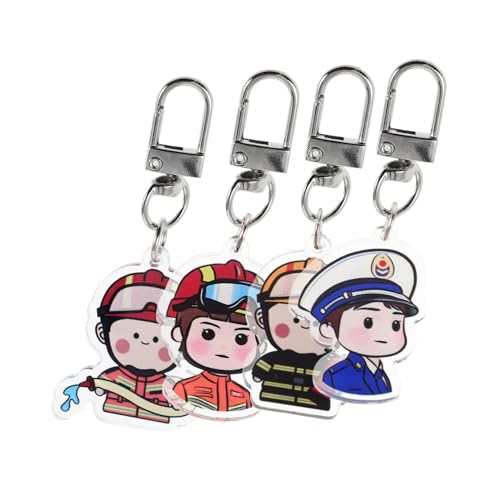 DIYEAH 4 Stück Feuerwehrhelm Blaue und Feuerwehrfigur für Themenpartys für Feuerwehrliebhaber DIYEAH 4 Stück Feuerwehrhelm Blaue und Feuerwehrfigur für Themenpartys für Feuerwehrliebhaber von DIYEAH