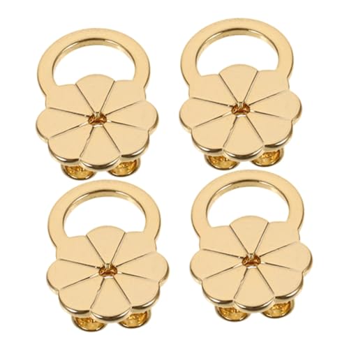 DIYEAH 4 Stück Goldene Ohrstecker Verschlüsse mit Blüten Design Hypoallergen Antidrop Komfortable Ohrlochstützen für Stabile und Sichere Ohrringbefestigung von DIYEAH