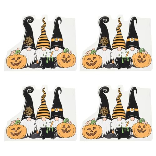 DIYEAH 4 Stück Halloween-bügelbilder, Lustige Kürbis-aufkleber für T-shirts, Sweatshirts Und Kleidung, Mehrfarbige Wärmeübertragungsaufkleber DIYEAH 4 Stück Halloween-bügelbilder, Lustige Kürbis-aufkleber für T-shirts, Sweatshirts Und Kleidung, Mehrfarbige Wärmeübertragungsaufkleber von DIYEAH