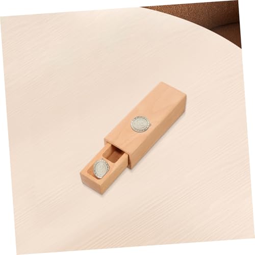 DIYEAH 4 Stück Holzbox für Stempel Quadratischer Organizer mit Schiebedeckel Langlebige Aufbewahrung aus Robustem Holz für Kleine Dekorationsbox Schmuck Bastelzubehör und Stempelhalter von DIYEAH