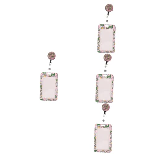 DIYEAH 4 Stück Kartenhalter für Lanyard kartenschutz visitenkarten halterung karteikarten halter ID -Kartenhalter Lanyard Abzeichenhalter Ausweishalter einziehbarer Clip ID -Halter Abs von DIYEAH
