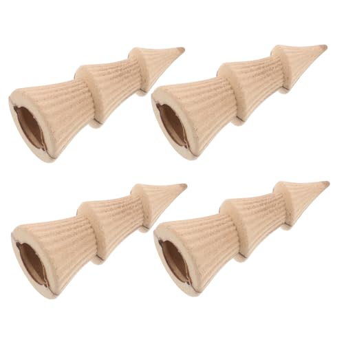 DIYEAH 4 Stück Kleine Holz-weihnachtsbäume zum Bemalen Unbehandelte Holzfiguren für Diy-kreativität Tischdekorationen und Festliche Weihnachtsornamente für Familienaktivitäten von DIYEAH
