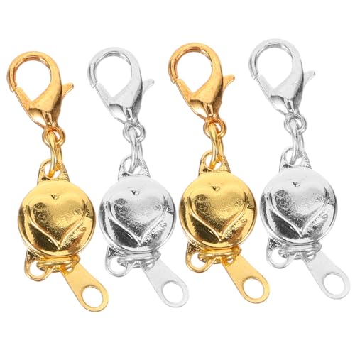 DIYEAH 4 Stück Magnetische Schmuckverschlüsse Gold Silber Dekorative Magnetkarabiner für Diy Schmuckherstellung Einfach zu Bedienen für Armbänder und von DIYEAH