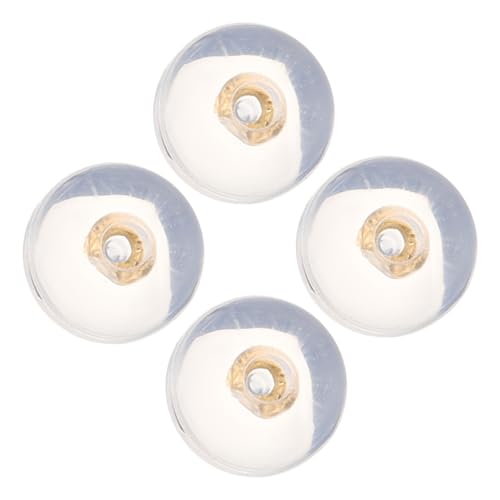 DIYEAH 4 Stück Ohrringstopper Allergiefreie Silikon Ohrstecker Verschlüsse Goldene Earring Backs für Diy Schmuckherstellung Leicht und Langlebig für Kleine Ohrstecker von DIYEAH