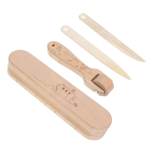 DIYEAH Schneiderklöppel-set Aus Holz Schneiderklöppel Aus Buche Quiltnahtrolle 2 Holzspitzen-tuner Stoffpressen Bügeln Glätten Quiltwerkzeug Zubehör von DIYEAH