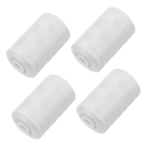 DIYEAH 4 Stück Polyester Nähgarn Spulen Universelles Nähgarn für Nähmaschinen und Handarbeiten für Quilten Stricken und Bastelprojekte Robust und Farbintensiv von DIYEAH
