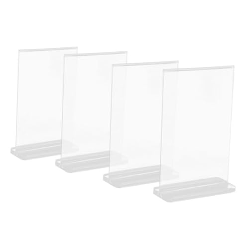 DIYEAH 4 Stück Rack -billplatte Anzeigen Ausstellungsstände Für Handwerksmessen Schreibtisch Staffelei Anzeigen Tischplakatständer Klein Vertikale Tragbar Stand Acryl von DIYEAH