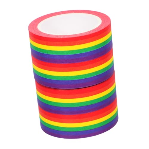 DIYEAH 4 Stück Regenbogen Washi Tape Wasserdichtes Klebeband für Bastelarbeiten Scrapbooking Diy Dekorationen für Kreative Projekte und Pride Feiern von DIYEAH