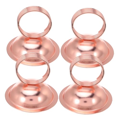 DIYEAH 4 Stück Runde Metall Memo Clip Halter Stabiler Tischkartenhalter mit Starkem Griff Eleganter Notizen Fotohalter für Büro Zuhause und Party Platzsparend Langlebig Modern von DIYEAH