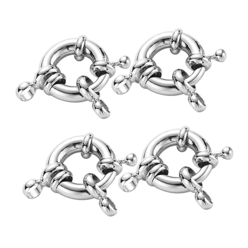 DIYEAH 4 Stück Schmuckzubehör Schmuckverschlussanschluss Schließe Halskette Schnallen Halskettenverschlüsse Für Die Schmuckherstellung Runde Enge Ringverschlüsse Silber Kupfer DIYEAH 4 Stück Schmuckzubehör Schmuckverschlussanschluss Schließe Halskette Schnallen Halskettenverschlüsse Für Die Schmuckherstellung Runde Enge Ringverschlüsse Silber Kupfer von DIYEAH