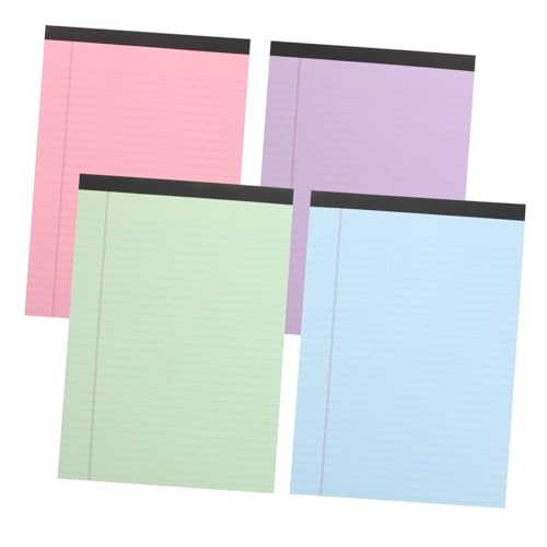 DIYEAH 4 Stück Schreibblöcke für Büroarbeiten Liniertes Papier für Einkaufslisten Verschiedenen Farben Blau Grün Kleines Notizbuch für Handtaschen und Notizen von DIYEAH