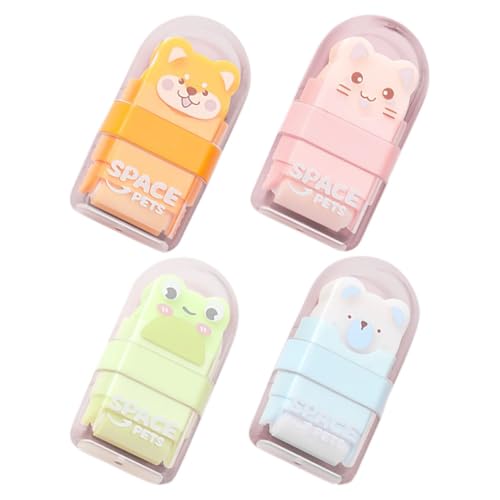 DIYEAH 4 Stück Schulbedarf Groß Mini Karikatur Tiere Entfernung Tragen Rollen Multipack Süße Schulsachen Kawaii Schulmaterial Radiergummi DIYEAH 4 Stück Schulbedarf Groß Mini Karikatur Tiere Entfernung Tragen Rollen Multipack Süße Schulsachen Kawaii Schulmaterial Radiergummi von DIYEAH