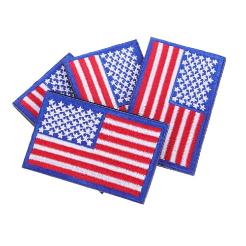 DIYEAH 4 Stück Teiliges Amerikanische Flagge Klettaufnäher Bestickte Flaggen Patches Patriotisch Langlebig für Rucksäcke Jacken Mützen Hosen DIYEAH 4 Stück Teiliges Amerikanische Flagge Klettaufnäher Bestickte Flaggen Patches Patriotisch Langlebig für Rucksäcke Jacken Mützen Hosen von DIYEAH