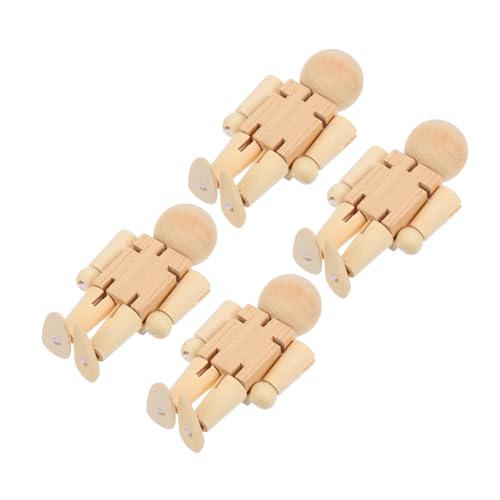 DIYEAH 4 Stück Teiliges Diy Holzfiguren Unvollendete Roboter Holzpuppe zum Bemalen Kreative Bastelholzfiguren für Handgefertigte Holzdekoration Cartoonstil DIYEAH 4 Stück Teiliges Diy Holzfiguren Unvollendete Roboter Holzpuppe zum Bemalen Kreative Bastelholzfiguren für Handgefertigte Holzdekoration Cartoonstil von DIYEAH