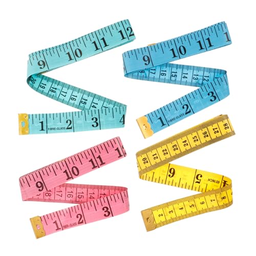 DIYEAH 4 Stück Teiliges Flexibles Maßband Farbiges Nähmaßband aus Langlebigem Hautfreundlichem Material Präzise für Körper Stoff und DIY Messungen Tragbar und Verschleißfest DIYEAH 4 Stück Teiliges Flexibles Maßband Farbiges Nähmaßband aus Langlebigem Hautfreundlichem Material Präzise für Körper Stoff und DIY Messungen Tragbar und Verschleißfest von DIYEAH