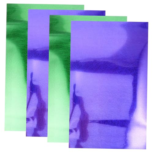 DIYEAH 4 Stück Teiliges Leuchtende Heat Transfer Vinyl für DIY Sublimation T-shirts und Kleidung Fluoreszierendes Langlebiges und Komfortables Nachtleuchtendes Vinyl in Grün und Blau von DIYEAH