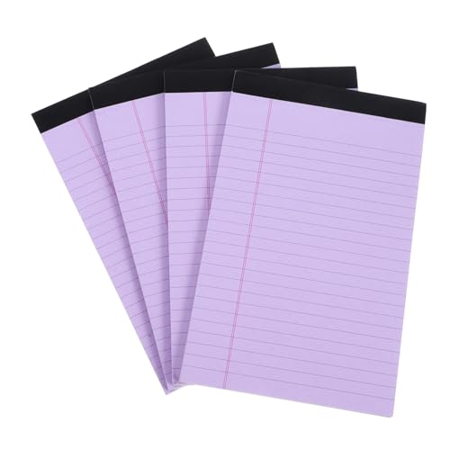 DIYEAH 4 Stück Teiliges Liniert Notizblock Tragbares Zulässiges Memo Notizbuch mit Reißbarem Dickem Papier Liniertes Schreibpapier für Büro Schule und Alltag von DIYEAH