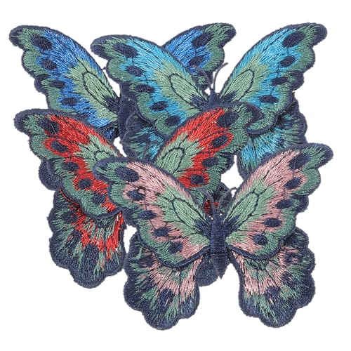 DIYEAH 4 Stück Teiliges Schmetterling Applikationen aus Stickerei Patches für Kleidung Jeans Taschen DIY Dekoration zum Aufnähen und Aufbügeln in Rot Grün Blau DIYEAH 4 Stück Teiliges Schmetterling Applikationen aus Stickerei Patches für Kleidung Jeans Taschen DIY Dekoration zum Aufnähen und Aufbügeln in Rot Grün Blau von DIYEAH