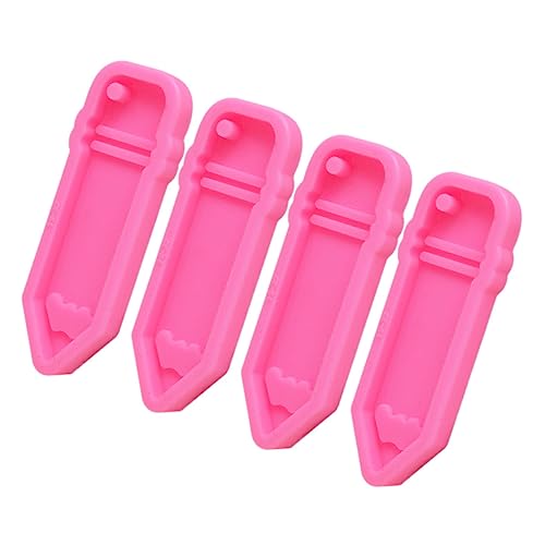 DIYEAH 4 Stück Teiliges Silikon Bleistift Gießform nicht Klebend für DIY Schlüsselanhänger Flexible Silikonform für Schmuckherstellung und Bastelprojekte für Kreative von DIYEAH