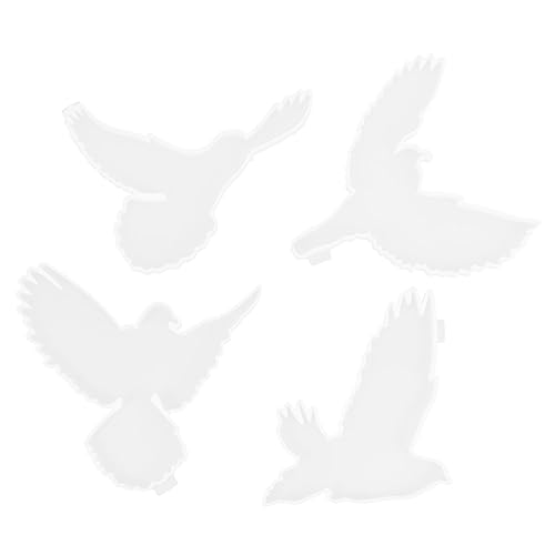 DIYEAH 4 Stück Teiliges Silikon Wand Vogelform Set DIY Wanddekoration Gießform für Handgefertigte Vögel für Kreative Bastelprojekte und Persönliche von DIYEAH