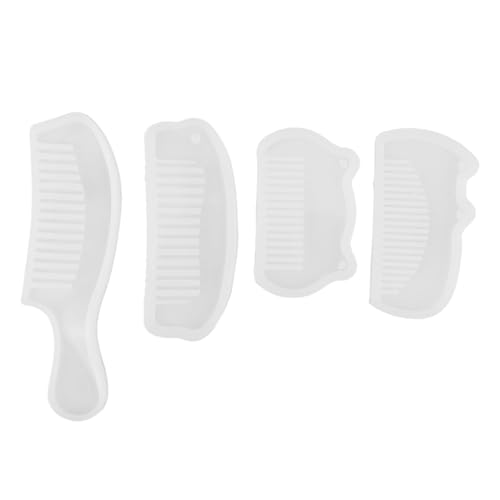 DIYEAH 4 Stück Teiliges Silikonform für Epoxidharz Präzise Transparente Resin Gießformen für Haarkämme Vielseitig für Schmuckherstellung und DIY Bastelprojekte Langlebig und Einfach von DIYEAH