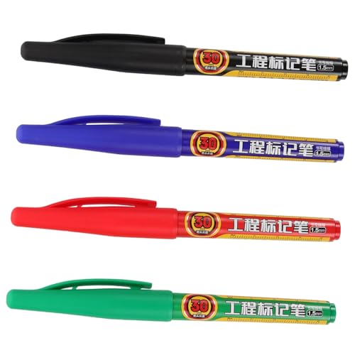 DIYEAH 4 Stück Teiliges Tieflochmarker Rot Grün Schwarz Blau Permanent Marker für Holzbearbeitung Bau und Industrie Schnelltrocknend Wasserfest für Schwer Erreichbare Bohrlöcher und DIYEAH 4 Stück Teiliges Tieflochmarker Rot Grün Schwarz Blau Permanent Marker für Holzbearbeitung Bau und Industrie Schnelltrocknend Wasserfest für Schwer Erreichbare Bohrlöcher und von DIYEAH