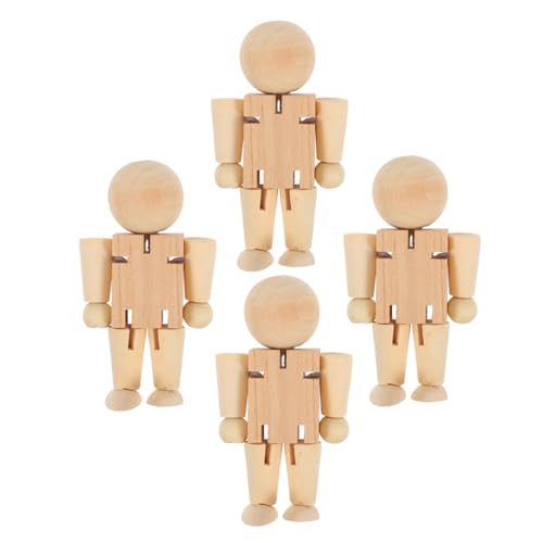 DIYEAH 4 Stück Teiliges Unvollendete Holzfiguren zum Malen Diy Künstlerische Projekte für Erwachsene Robuste Holzpuppen Vielfältige Cartoon Designs für Kreative Bastelarbeiten DIYEAH 4 Stück Teiliges Unvollendete Holzfiguren zum Malen Diy Künstlerische Projekte für Erwachsene Robuste Holzpuppen Vielfältige Cartoon Designs für Kreative Bastelarbeiten von DIYEAH