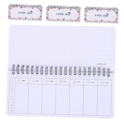 DIYEAH 4 Stück Teiliges Weekly Planner Notizbuch mit Spiralbindung Tragbares Abreißbares Wochenplaner-notizheft Dickes Papier für Klare Notizen Flaches Aufschlagen für Schüler Lehrer DIYEAH 4 Stück Teiliges Weekly Planner Notizbuch mit Spiralbindung Tragbares Abreißbares Wochenplaner-notizheft Dickes Papier für Klare Notizen Flaches Aufschlagen für Schüler Lehrer von DIYEAH