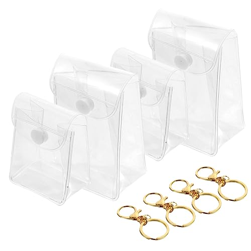 DIYEAH 4 Stück Transparente Lippenbalsam Organizer mit Schlüsselanhänger PVC Mini Aufbewahrungstaschen für Figuren und Kosmetik für Schmuck und Sammlerstücke DIYEAH 4 Stück Transparente Lippenbalsam Organizer mit Schlüsselanhänger PVC Mini Aufbewahrungstaschen für Figuren und Kosmetik für Schmuck und Sammlerstücke von DIYEAH