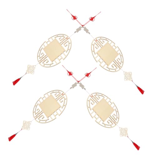DIYEAH 4 Stück Unvollendete Holzschilder Diy Bastelanhänger für Chinesisches Neujahr Kreative Wanddekorationen für Schulflure und Familienaktivitäten Quasten und Knoten DIYEAH 4 Stück Unvollendete Holzschilder Diy Bastelanhänger für Chinesisches Neujahr Kreative Wanddekorationen für Schulflure und Familienaktivitäten Quasten und Knoten von DIYEAH
