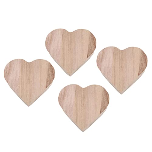 DIYEAH 4-Teilige Boxen Holzkiste in Herzform storage boxes aufbwahrungs-box Schmuckkästchen vakentienstagsgeschenk verkleidung schmuckbox Abs Herz-Boxen für Hochzeit Rosa natürliches Holz von DIYEAH