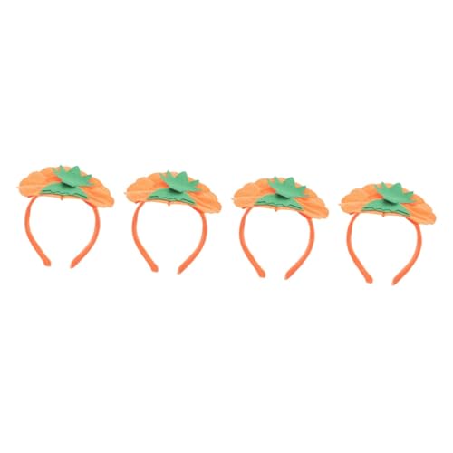 DIYEAH 4 Teiliges Halloween Kürbis Stirnband Make Up Halloween Kopfbedeckung Masken Kürbisse Haarband Zum Waschen Des Gesichts Party Haarband Halloween Elemente Stirnband von DIYEAH