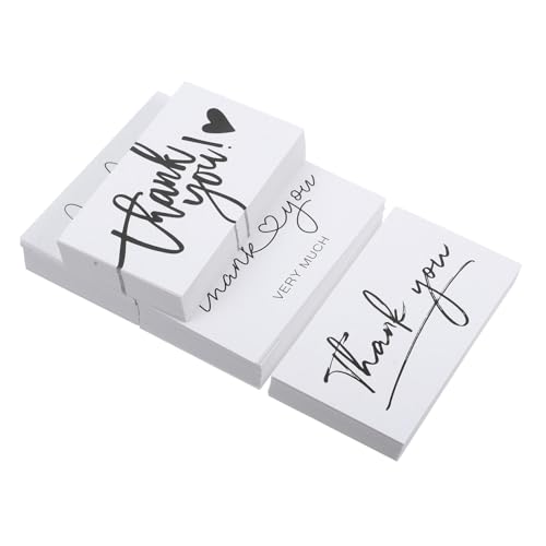 DIYEAH 4 danke karten für geschäft Mitarbeiter Mini kommerziell Braut sortiert lustig dankeskarten briefumschläge Schlichte Karten Dankeschön-Geschenkkarte Kaufkarten Danke Papier Weiß von DIYEAH