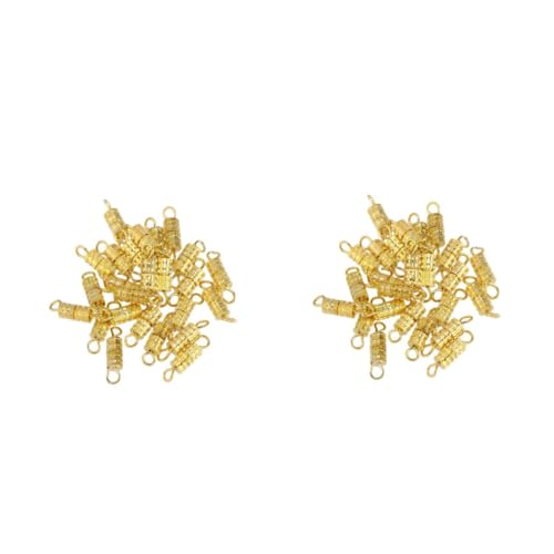 DIYEAH 40 Pcs Kupfer Spannschloss Armbänder Frauen Verschluss Schraube Verschlüsse Halskette Goldene DIYEAH 40 Pcs Kupfer Spannschloss Armbänder Frauen Verschluss Schraube Verschlüsse Halskette Goldene von DIYEAH