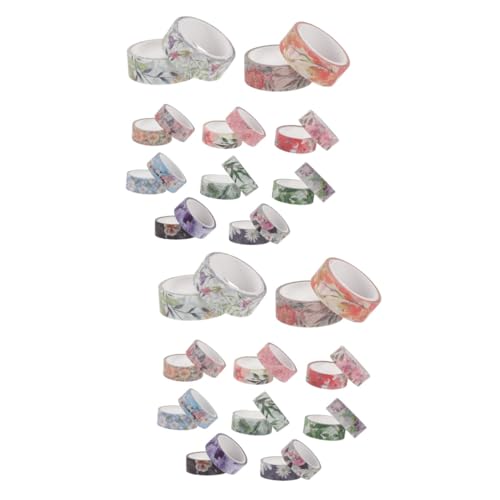 DIYEAH 40 Rollen Set Blumenband Bastelband aus Papier Pastell doppelseitiges klebeband für stoff the washi tape wandverkleidung ästhetisches Washi-Tape dekorative Klebebänder Colorful DIYEAH 40 Rollen Set Blumenband Bastelband aus Papier Pastell doppelseitiges klebeband für stoff the washi tape wandverkleidung ästhetisches Washi-Tape dekorative Klebebänder Colorful von DIYEAH