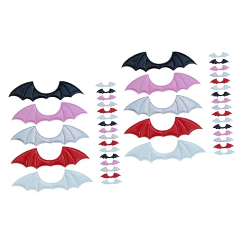 DIYEAH 40 Stk Fledermausflügel Aus Stoff Schläger Fledermaus Handwerk Halloween-partyzubehör Applikationen Mit Fledermausflügeln Mini-aufkleber Kleine Flügel Patch Engelsflügel von DIYEAH