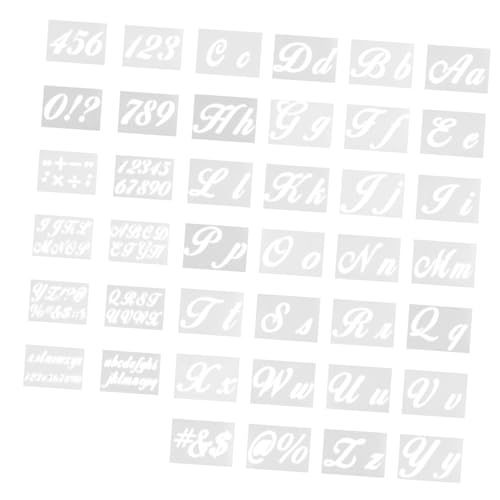 DIYEAH 40 Stück Alphabet-malvorlage Dinosaurier-malschablonen Farbstifte Mini-schablonen Lesezeichen Schablonen Ziehen Schablonenpapier Kleine Schablonen Zum Malen Beige Das Haustier von DIYEAH