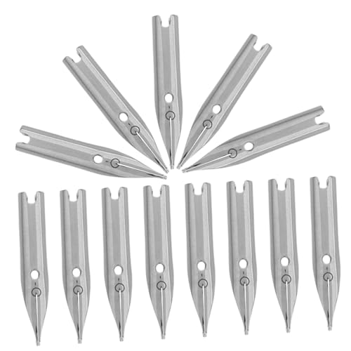 DIYEAH 40 Stück Dip-Stift Kalligraphie -Stiftzubehör Ersatzspitzen für Kalligrafiestifte universelle Stiftspitzen Füllfederhalter schreiben Universal-Füllhalterspitzen Metall Silver DIYEAH 40 Stück Dip-Stift Kalligraphie -Stiftzubehör Ersatzspitzen für Kalligrafiestifte universelle Stiftspitzen Füllfederhalter schreiben Universal-Füllhalterspitzen Metall Silver von DIYEAH