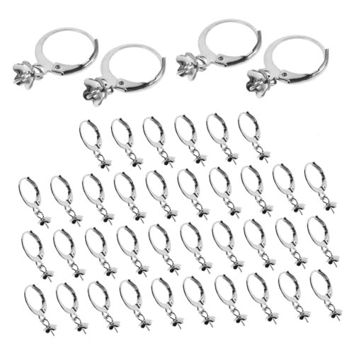 DIYEAH 40 Stück Edelstahl Lever Back Ohrhaken Rund mit Offener Schlaufe Französischer Ohrdraht DIY Schmuckzubehör für Ohranhänger und Ohrclips Herstellung von DIYEAH