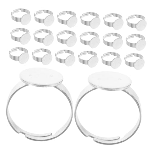 DIYEAH 40 Stück Einstellbare Flache Ringrohlinge Cabochon Lünette für Diy Schmuckherstellung Unisex Design Bequem und Vielseitig DIYEAH 40 Stück Einstellbare Flache Ringrohlinge Cabochon Lünette für Diy Schmuckherstellung Unisex Design Bequem und Vielseitig von DIYEAH
