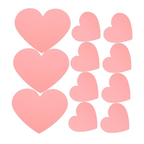 DIYEAH 40 Stück Herzförmige Karten Große Papierausschnitte für Valentinstag DIY Bastelprojekte Grußkarten mit Platz für Persönliche Botschaften Rosa von DIYEAH