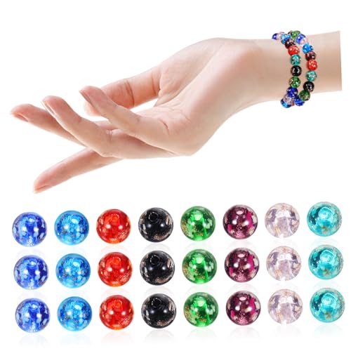 DIYEAH 40 Stück Teiliges Leuchtende Kleine Rocailles Perlen im Dunkeln Farbige Glasperlen für Schmuckherstellung DIY Bastelperlen für Armbänder und Halsketten von DIYEAH