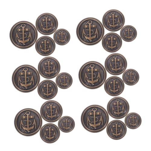 DIYEAH 40 Stück Teiliges Vintage Metallknöpfe Set Kupfer Blazer Knöpfe für Jacken Mäntel und Blazer Runde Robuste Nähknöpfe für Kleidung und Diy Fashion DIYEAH 40 Stück Teiliges Vintage Metallknöpfe Set Kupfer Blazer Knöpfe für Jacken Mäntel und Blazer Runde Robuste Nähknöpfe für Kleidung und Diy Fashion von DIYEAH