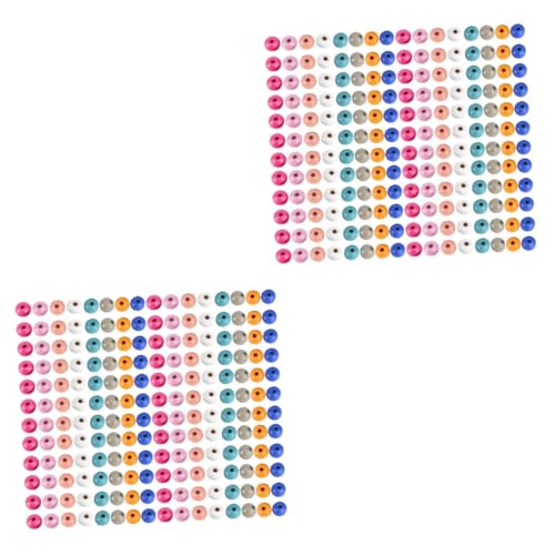 DIYEAH 400 Stck. Bunte Holzperlen DIY Schmuck Zubehör für Armbänder Halsketten Bastelperlen Auffädeln Handgefertigte DIY Perlen für Schmuckherstellung von DIYEAH