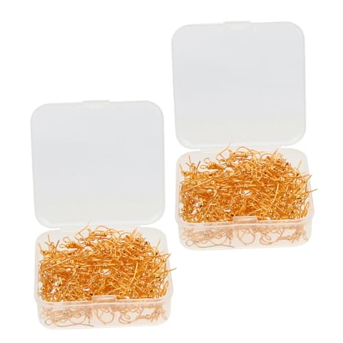DIYEAH 400 Stück Diy Ohrhaken Set Hochwertigem Langlebigem Material Leicht und für Ohrschmuckherstellung und Kreative Schmuck Diy Projekte Goldfarben Handgefertigte Ohrringzubehör von DIYEAH
