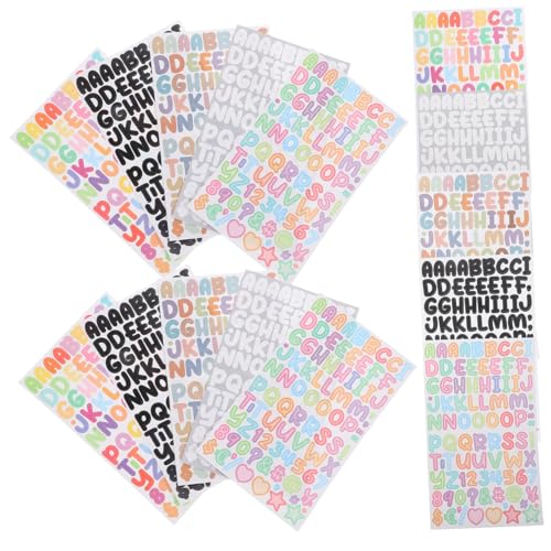 DIYEAH 45 Blatt Selbstklebende Buchstaben Zahlenaufkleber Alphabet Sticker für DIY Scrapbooking Handwerksprojekte Fenster Türen Glatte Oberflächen DIYEAH 45 Blatt Selbstklebende Buchstaben Zahlenaufkleber Alphabet Sticker für DIY Scrapbooking Handwerksprojekte Fenster Türen Glatte Oberflächen von DIYEAH