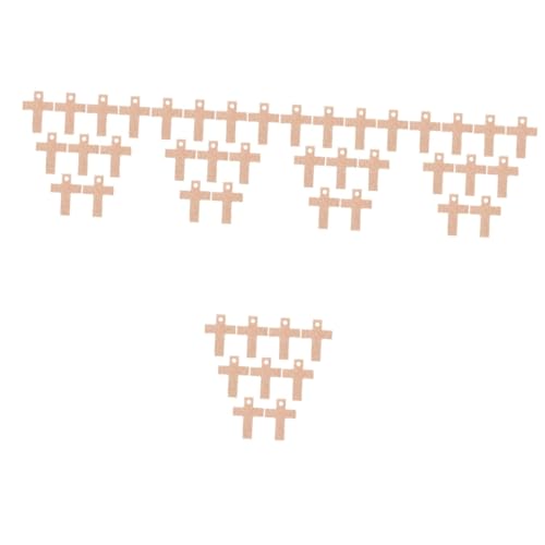 DIYEAH 45 Stk Kreuz Schlüsselanhänger Schlüsselanhänger-Anhänger Rucksack-Schlüsselanhänger Halskette das Geschenk Holzkreuz Schlüsselanhänger aus Holz kreuzen Schmuck von DIYEAH