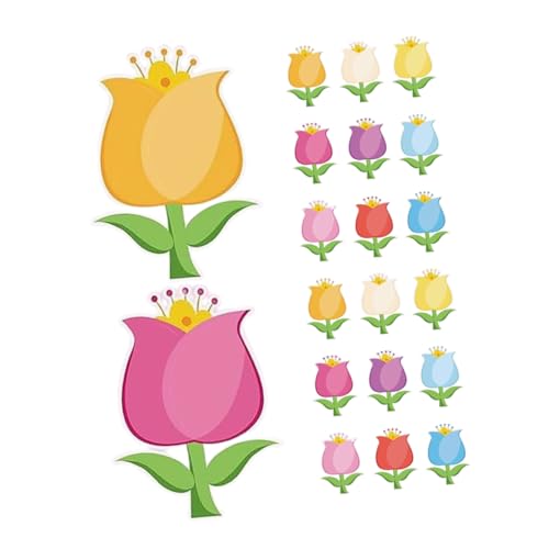 DIYEAH 45 Stück Bunte Papierformen für Bastelarbeiten Dekorative Blumen für Partys Klassenzimmer und Diy Projekte mit Klebepunkten Farben von DIYEAH