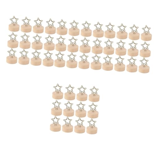 DIYEAH 48 Stk. Teiliges Sternförmiges Memo Clip mit Holzsockel Wiederverwendbarer Tischkartenhalter und Bilderständer für Hochzeit Party Büro und Dekoration DIYEAH 48 Stk. Teiliges Sternförmiges Memo Clip mit Holzsockel Wiederverwendbarer Tischkartenhalter und Bilderständer für Hochzeit Party Büro und Dekoration von DIYEAH